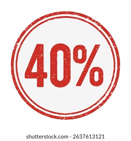 seal 40% icon stamp frame vector on white background
Vector seal on white background