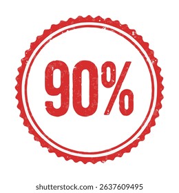 seal 90% icon stamp frame vector on white background
Vector seal on white background