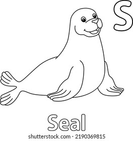 Seal Alphabet ABC Coloring Page S