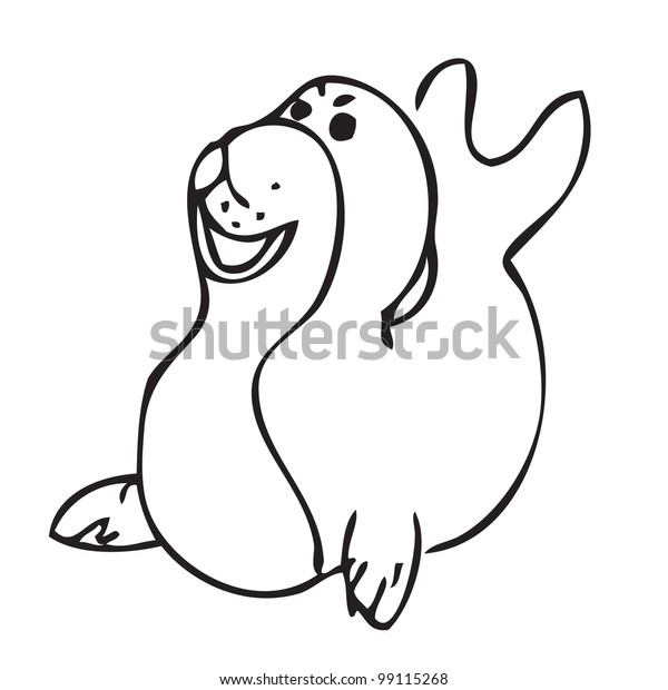 Seal Animal Doodle Vector Stock Vector (Royalty Free) 99115268