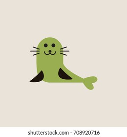 Seal Animal Icon. Cartoon Illustration Of Seal Animal Vector Icon