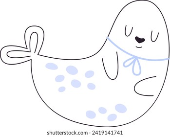Seal Animal Lined Vektorgrafik