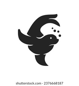 seal animal logo template Isolated. Brand Identity. Icon Abstract Vector graphic