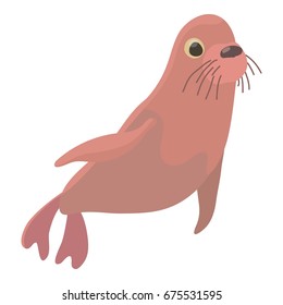 Seal animal swimming icon. Cartoon illustration of seal animal swimming vector icon for web isolated on white background
