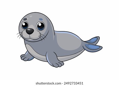 Una Ilustración vectorial animal de foca