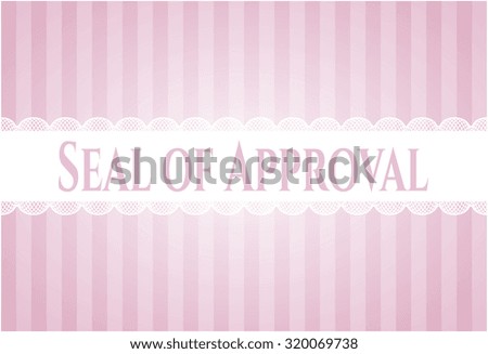 Seal of Approval banner or poster
