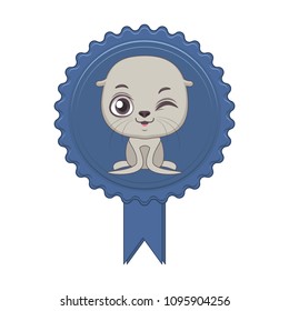 Seal of approval with blue badge