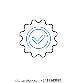 seal of approval concept line icon. Simple element illustration. seal of approval concept outline symbol design.