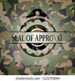 Seal of Approval on camouflaged pattern