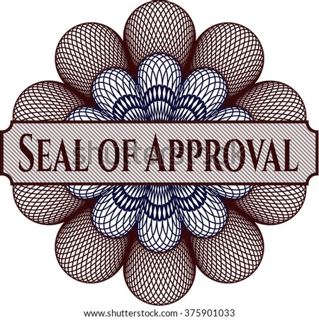 Seal of Approval written inside abstract linear rosette