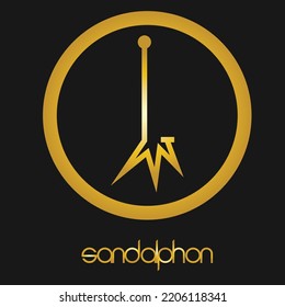 Seal of Archangel Sandalphon, angel rune, sigil. Sandalphon is able to help us to raise our prayers and to find balance.