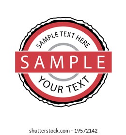 A seal bug or badge logo that is fully editable - add your own text.  This vector object is a great art element to have on file.