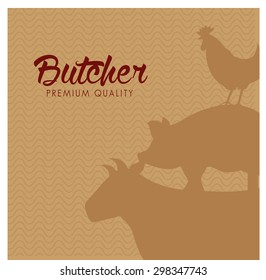 seal butcher design, vector illustration eps10 graphic 