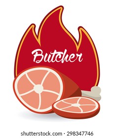 seal butcher design, vector illustration eps10 graphic 