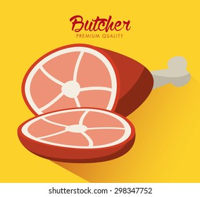 seal butcher design, vector illustration eps10 graphic 