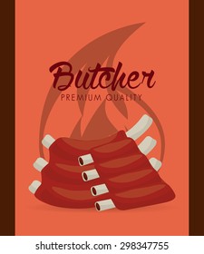seal butcher design, vector illustration eps10 graphic 