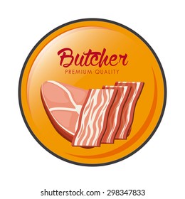seal butcher design, vector illustration eps10 graphic 
