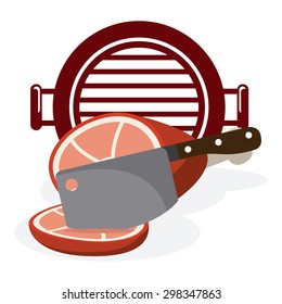 seal butcher design, vector illustration eps10 graphic 
