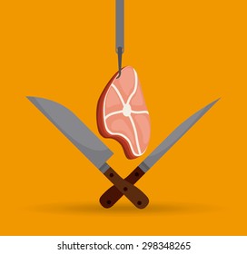 seal butcher design, vector illustration eps10 graphic 