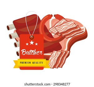 seal butcher design, vector illustration eps10 graphic 