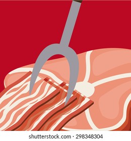 seal butcher design, vector illustration eps10 graphic 