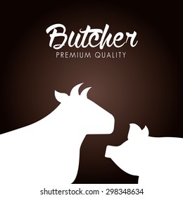 seal butcher design, vector illustration eps10 graphic 