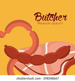 seal butcher design, vector illustration eps10 graphic 