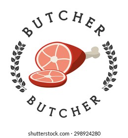 seal butcher design, vector illustration eps10 graphic 