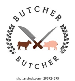 seal butcher design, vector illustration eps10 graphic 