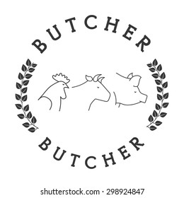 seal butcher design, vector illustration eps10 graphic 
