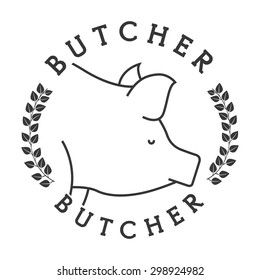 seal butcher design, vector illustration eps10 graphic 
