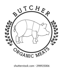 seal butcher design, vector illustration eps10 graphic 
