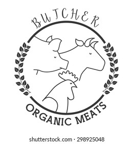 seal butcher design, vector illustration eps10 graphic 