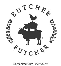 seal butcher design, vector illustration eps10 graphic 