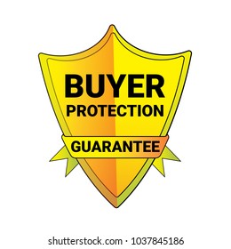 Seal Buyer Protection Guarantee Shield Logo Isolated Badge Icon Vector Illustration