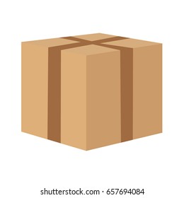 Seal the cardboard box to move.