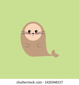 Seal, cartoon, illustration, animal color icon