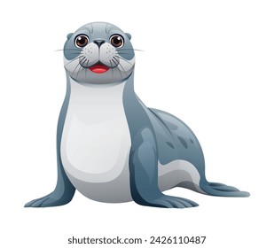 Seal cartoon vector illustration isolated on white background