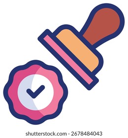 Seal Certificate Modern Vector Icon – Minimal Illustration Symbol Template for Web Mobile App UI Design