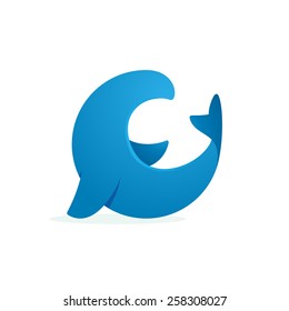 Seal character, sea lion for logo, vector design template element 