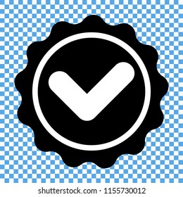 Seal with Check Mark Icon Vector