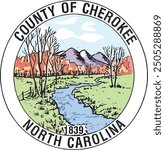 SEAL OF CHEROKEE COUNTY NORTH CAROLINA USA