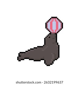 seal circus draw pixel art