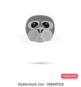 Seal color flat icon