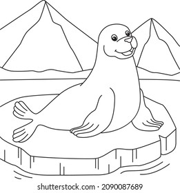 Seal Coloring Page for Kids