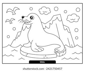 Seal coloring pages for kids