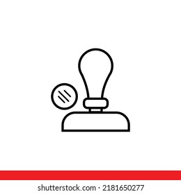 seal for documents, seal of executives vector line icons