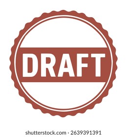 seal draft icon stamp frame vector on white background
Vector seal on white background