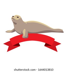 a seal fish on a white background vector illustration design