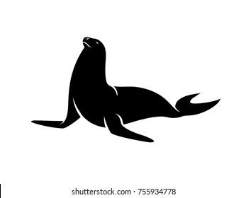 Seal Fish Silhouette Vector